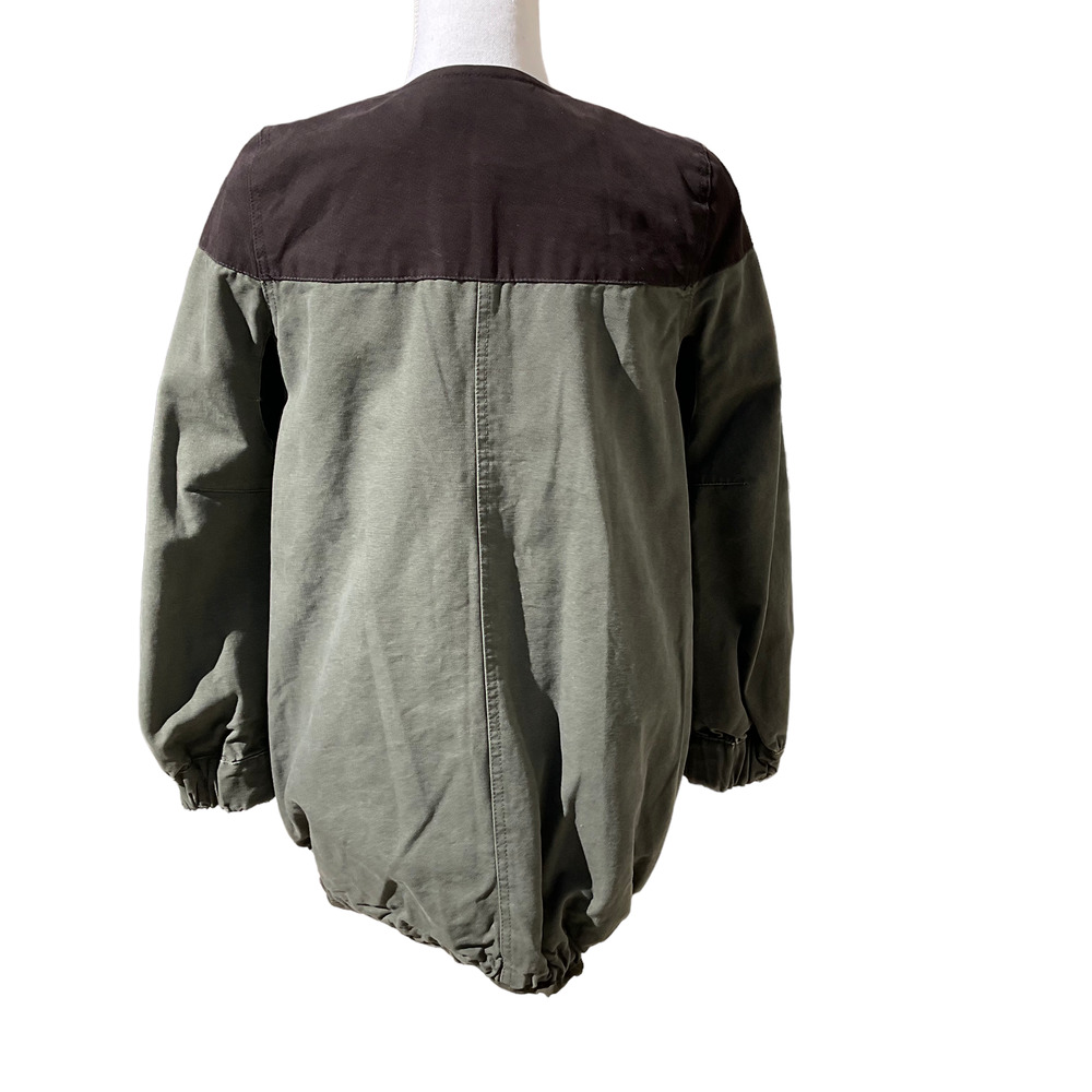 Zara Woman Olive & Black Oversized Jacket - Picture 2 of 8